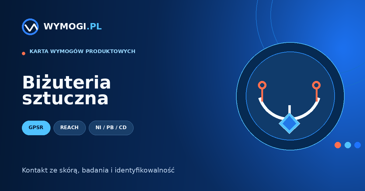 Biżuteria sztuczna – REACH, nikiel, ołów i kadm