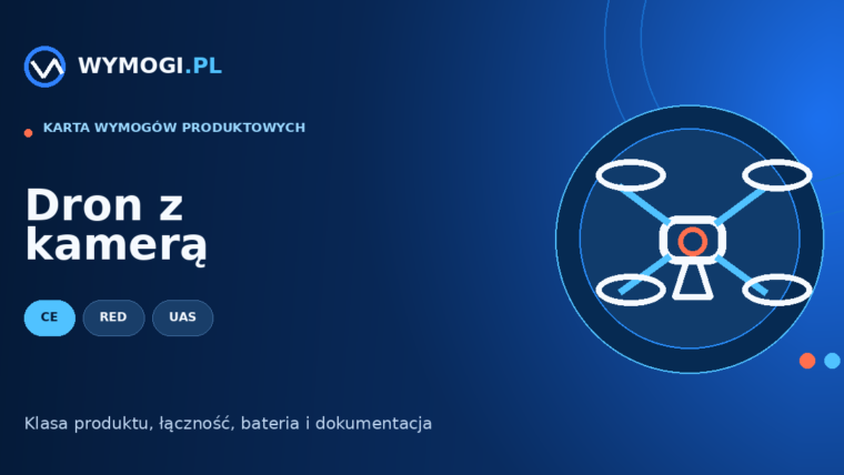 Dron z kamerą – CE, RED, klasa UAS i wymagania produktu