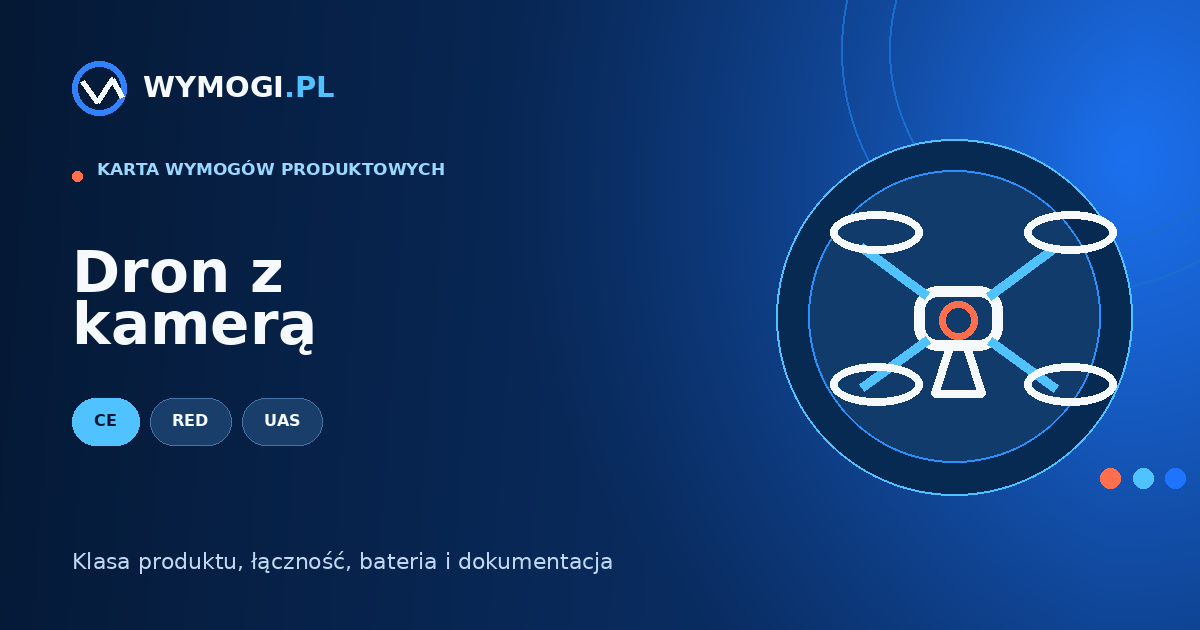 Dron z kamerą – CE, RED, klasa UAS i wymagania produktu