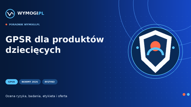 GPSR dla produktów dziecięcych – normy i ocena ryzyka