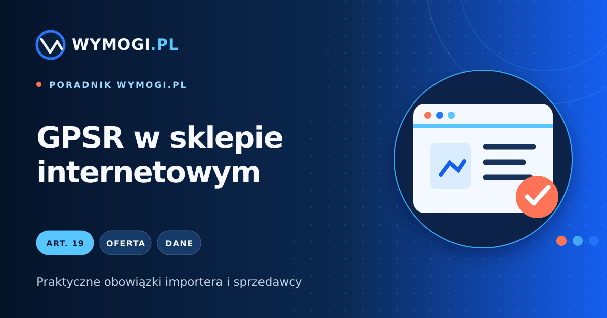 GPSR w sklepie internetowym – wymagane dane w ofercie