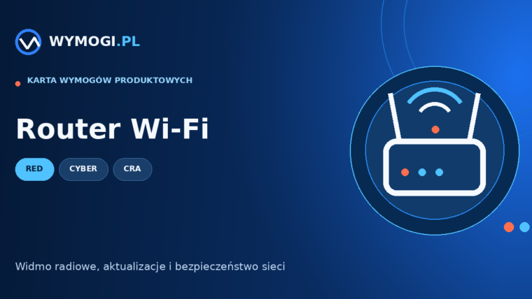 Router Wi-Fi – RED, CE, cyberbezpieczeństwo i RoHS