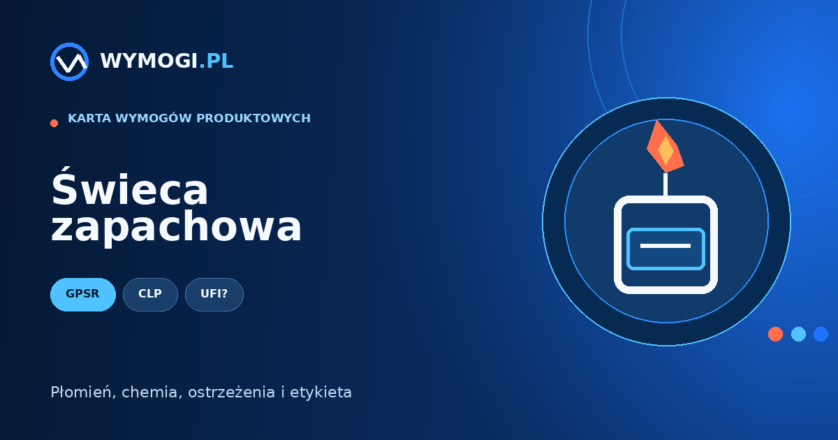 Świeca zapachowa – GPSR, CLP i UFI