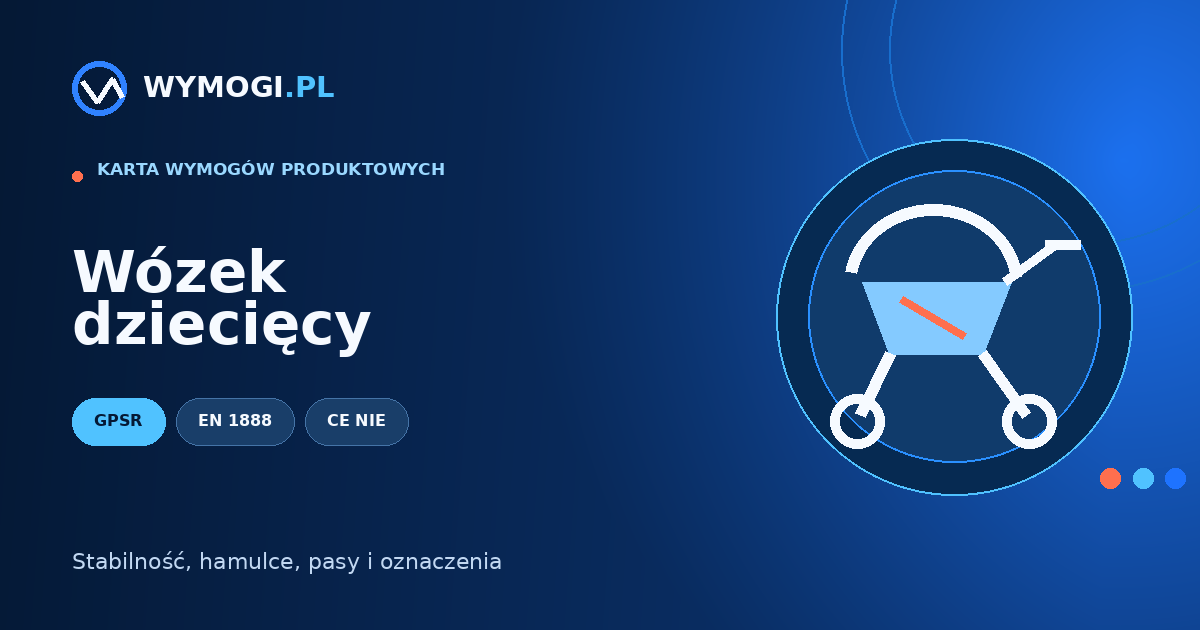 Wózek dziecięcy – GPSR, EN 1888 i badania