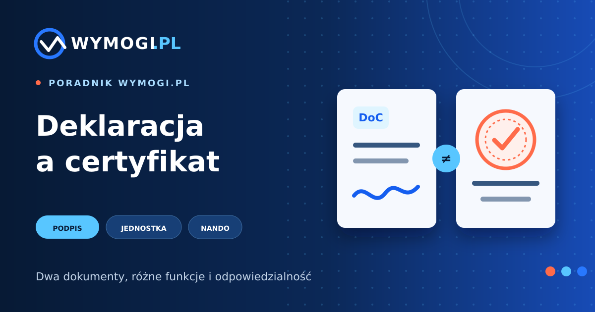 Deklaracja a certyfikat zgodności – najważniejsze różnice