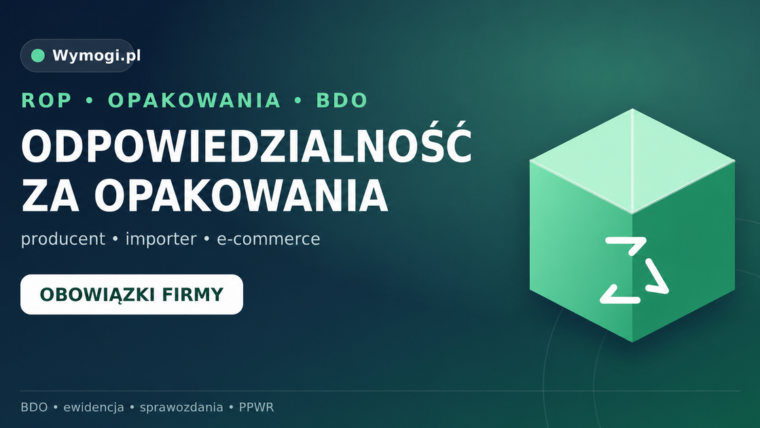 Rozszerzona odpowiedzialność producenta ROP dla opakowań – obowiązki firmy